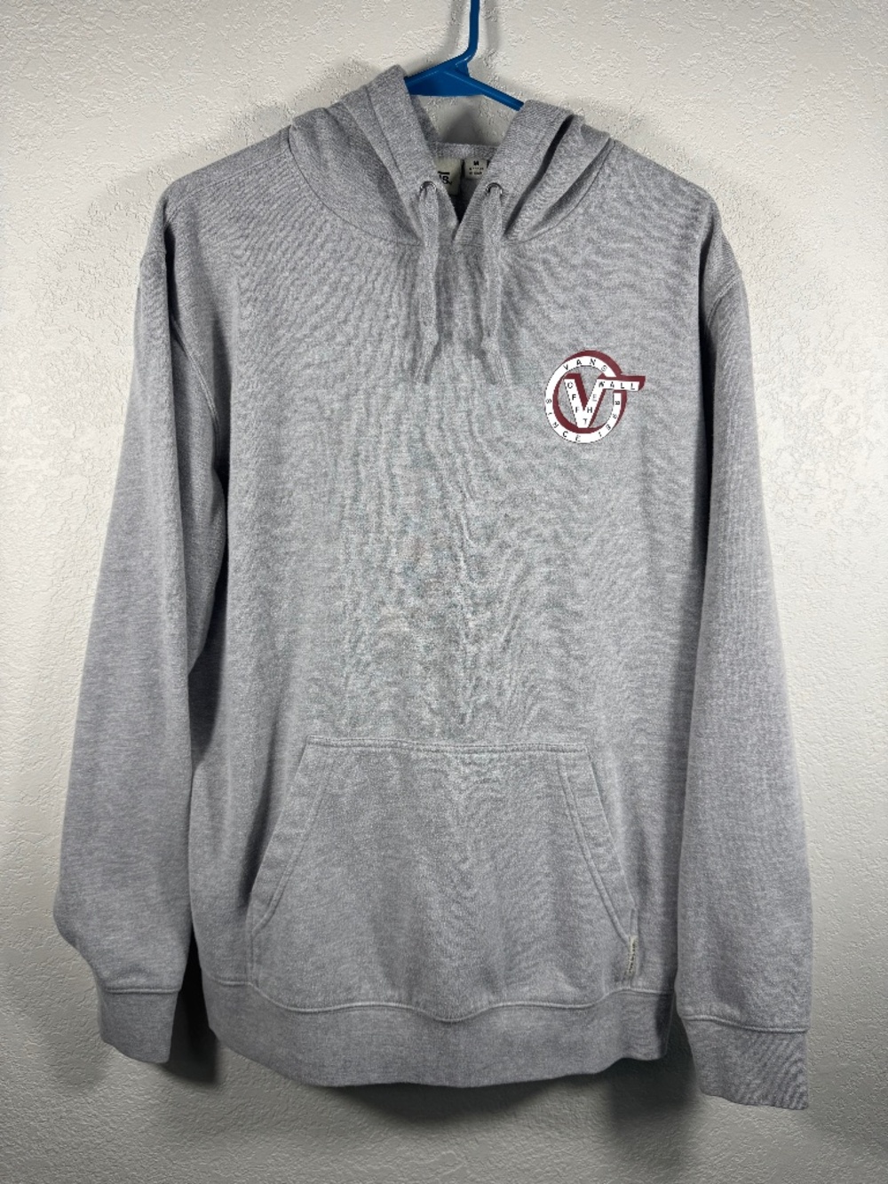 Vans Off The Wall Hoodie Size M Gray